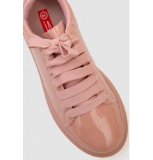 Кеди женские лаковые 248R102-4Темно-пудровый