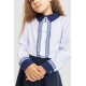 Блузка ошатна для дівчаток 172R205-5Біло-синій
