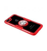 Чохол Deen CrystalRing for Magnet (opp) для Apple iPhone 7/8/SE (4.7")  Безбарвний / Червоний