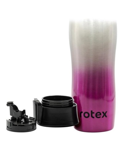 Термокухоль Rotex RCTB-309/4-450, 450 мл, нержавіюча сталь, червоний/хром Термокухоль Rotex RCTB-309/4-450, 450 мл, нержавіюча сталь, червоний/хром