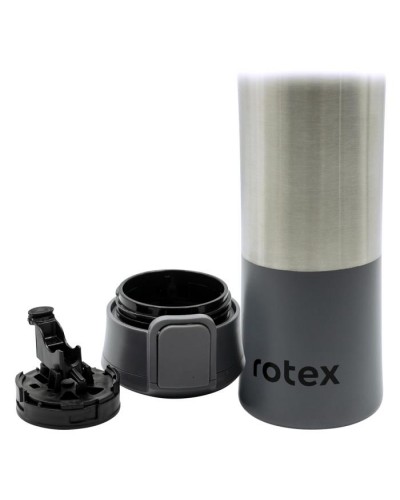 Термокухоль Rotex RCTB-310/4-500, 500 мл, нержавіюча сталь, сірий/хром Термокухоль Rotex RCTB-310/4-500, 500 мл, нержавіюча сталь, сірий/хром