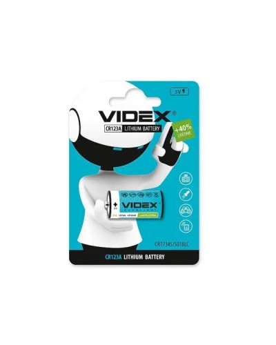 Батарейка CR123 Videx літієва (CR123A) BLISTER CARD (20/200) 1шт Батарейка CR123 Videx літієва (CR123A) BLISTER CARD (20/200) 1шт