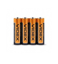 Батарейка R6 сольова Videx R06P/AA, 4шт