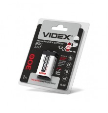Акумулятор 6HR61 Videx КРОНА!!! 300mAh blister/1pc 12/96