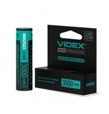 Акумулятор 18650 Li-Ion VIDEX 18650-P (ЗАЩИТА), 3000mAh, color box