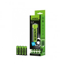 Батарейка LR6 лужна Videx AA 4шт SHRINK