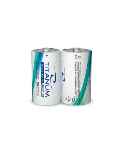 Батарейка R20 сольова Titanum R20P/D 2pcs SHRINK Батарейка R20 сольова Titanum R20P/D 2pcs SHRINK
