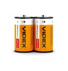 Батарейка R20 сольова Videx, 2шт шрінк R20P