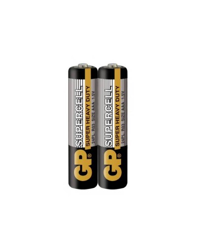 Батарейка R3 сольова GP SuperCell, 24S, AAA/LR3, шрінк 2шт Батарейка R3 сольова GP SuperCell, 24S, AAA/LR3, шрінк 2шт