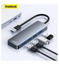 Хаб-юсб 3.0 Baseus BS-OH080, 4-х портовий (USB3.0 to USB3.0*4) Silver