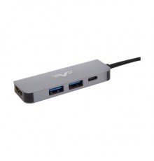 Хаб-юсб Type-C Frime 4-в-1 USB3.0, USB2.0, PD, HDMI Space Grey (FH-4in1.201HP)