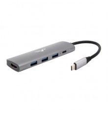 Хаб-юсб Type-C Frime 5-в-1 3*USB3.0, PD, HDMI Space Grey (FH-5in1.312HP)
