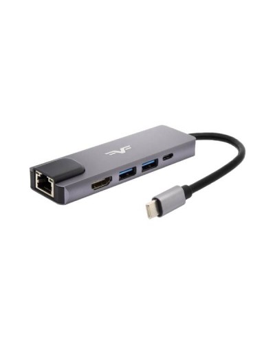 Хаб-юсб Type-C Frime 5-в-1 USB3.0, USB2.0, PD, HDMI, RJ45 Space Grey (FH-5in1.201HL) Хаб-юсб Type-C Frime 5-в-1 USB3.0, USB2.0, PD, HDMI, RJ45 Space Grey (FH-5in1.201HL)