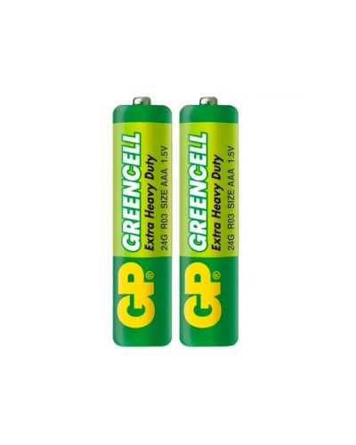 Батарейка R3 сольова GP GreenCell AAA/R3 2шт(24G/R03) Батарейка R3 сольова GP GreenCell AAA/R3 2шт(24G/R03)