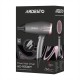 Фен Ardesto HD-R350PT Pink Touch, 1700Вт, 2 швидкості, складна ручка, сірий/рожевий
