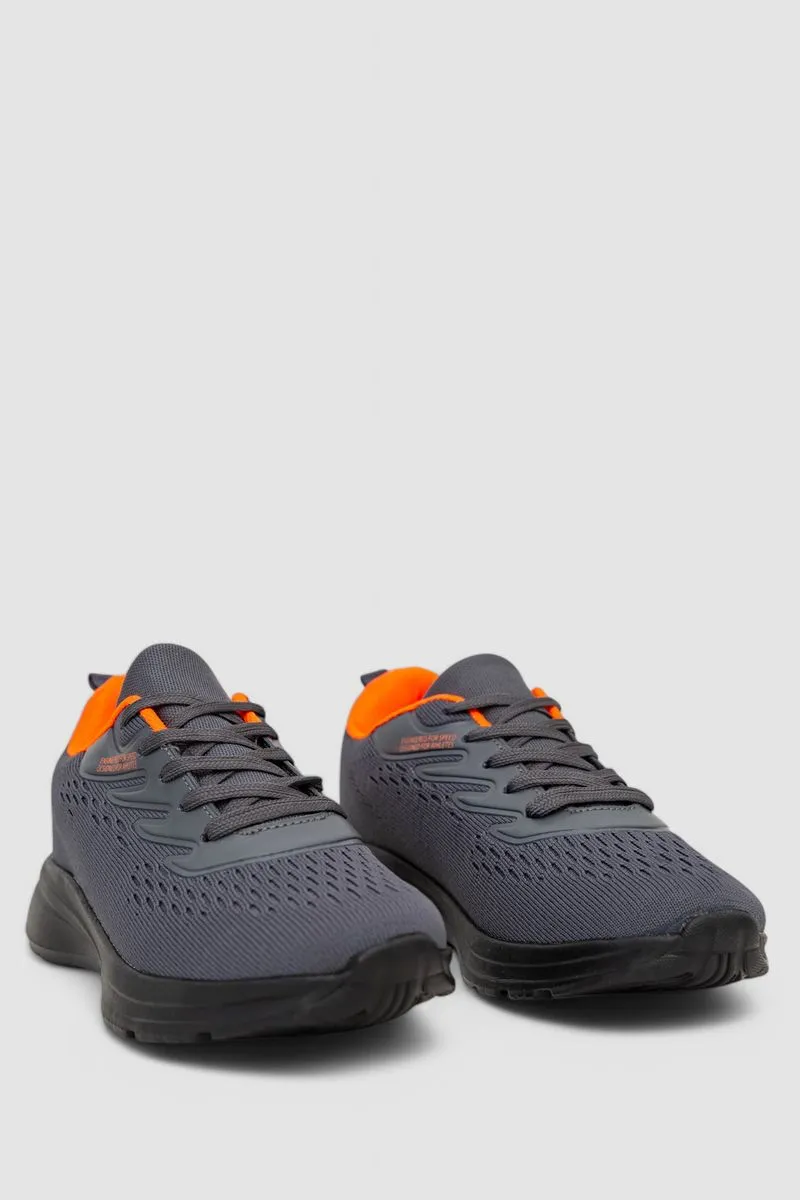 Кросівки чоловічі демісезонні, колір сіро-помаранчевий, 244RF717