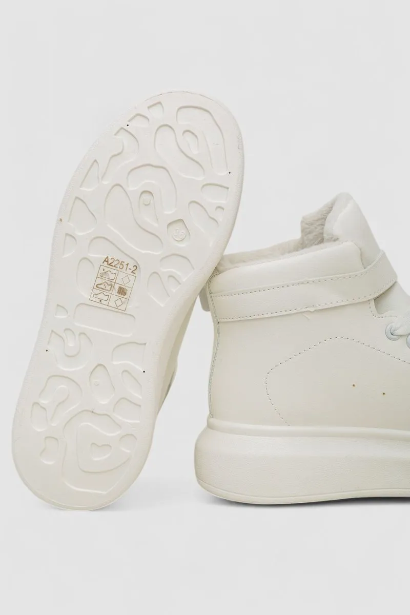 Черевики зимові жіночі на хутрі, колір білий, 248RA2251