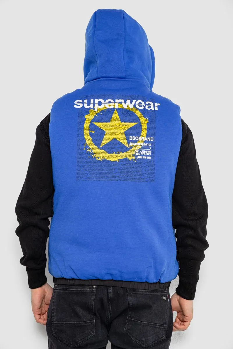 Жилетка чоловіча демісезонна двостороння, колір чорно-синій, 244R99002